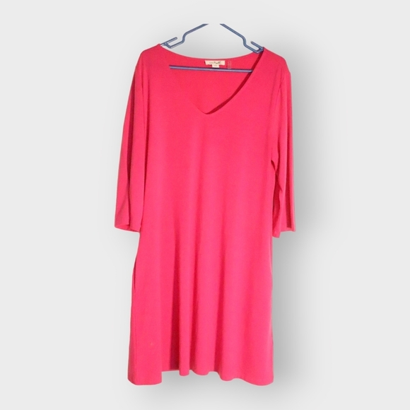 SIMPLY NOELLE  WOMENS PINK L/XL MIDI DRESS - Picture 5 of 6